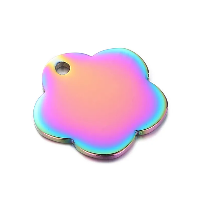 Stainless Steel Flower Shaped Pendant Can Be Used for DIY Jewelry Making Accessories