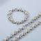 Personalized Hip-Hop Style Rock Emperor Chain Circle Bracelet, Trendy Byzantine Flat Stainless Steel Men's Necklace Set