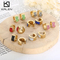 European American New Arrival Rhinestone-Encrusted Ear Buckles Trendy Stainless Steel Stud Earrings