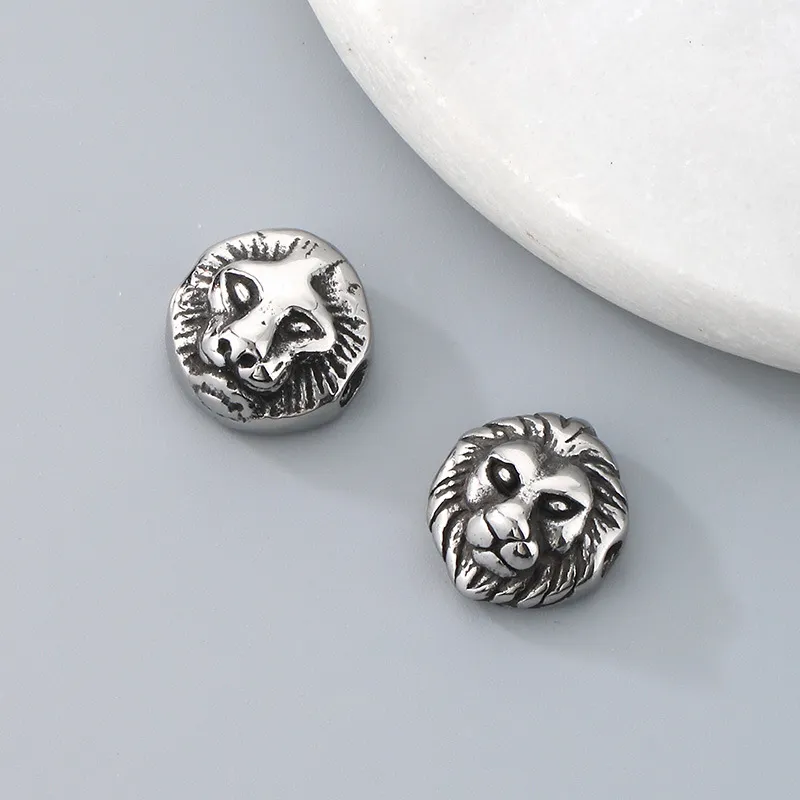 Stainless Steel Jewelry Wolf Lion Dragon Head Charm Bracelets Accessories