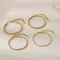 Unisex Stainless Steel Braided Bracelet with 18K Gold Finish