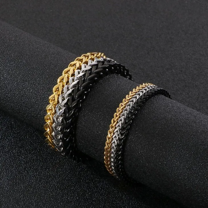 Unique Men's Square Bracelet with Dragon Bone Design