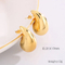 Gold Zircon Popular Daily Stainless Steel Double Gold Stud Earrings for Women