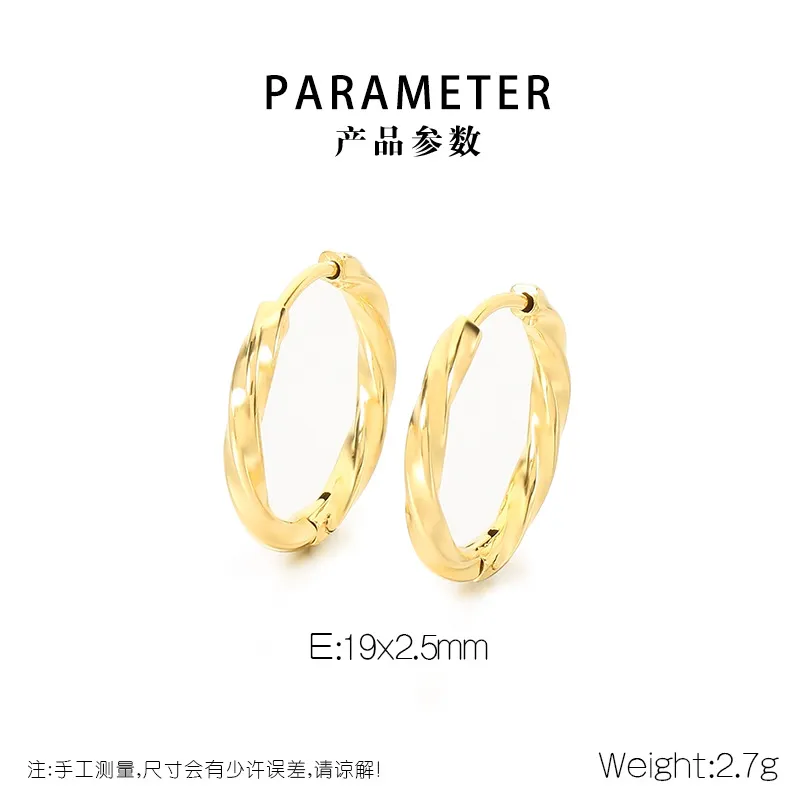 Mobius Twist Stainless Steel Earrings Minimalist Unisex Daily Jewelry Earrings