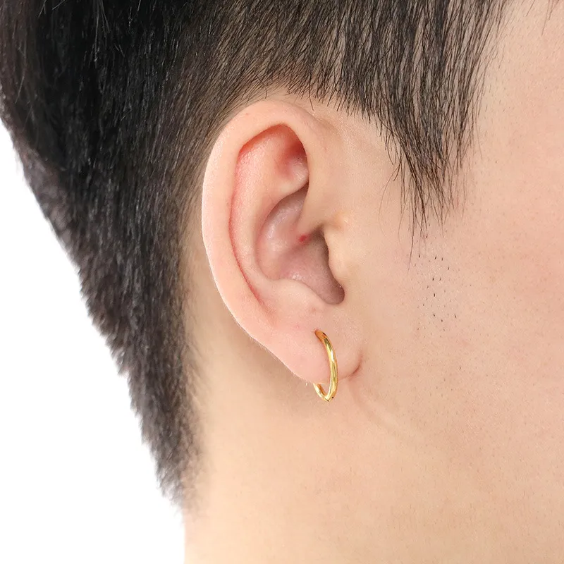 Stainless Steel Jewelry Coil Earrings Suitable for Both Men and Women for Daily Wear