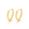 Unique Textured Plain Stainless Steel Huggie Earrings Light Luxury Niche Unisex Jewelry Wholesale