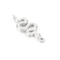 Stainless Steel Cute Snake Hip Hop Serpentine Earrings Pendant DIY Accessories