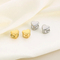 Minimalist Style Stainless Steel Polished Double-Sided Heart-Shaped Ear Clip Earrings Wholesale