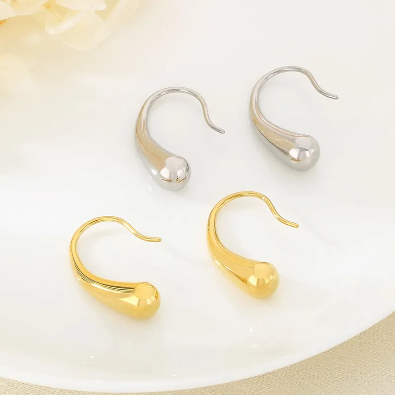 Geometric Arc Line Versatile Stainless Steel Earrings Women's Jewelry