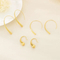 Geometric Arc Line Versatile Stainless Steel Earrings Women's Jewelry