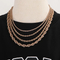 Unique Twisted Rope Chain Necklace Crafted From Stainless Steel