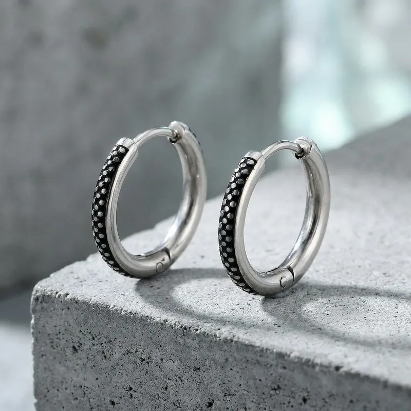 Fashionable Round Stainless Steel 18K Gold-Plated Earrings and Accessories Wholesale