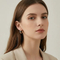 Fashionable Round Stainless Steel 18K Gold-Plated Earrings and Accessories Wholesale