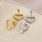 Stylish Hollow Heart Design Stainless Steel Jewelry Set Accessory Collection
