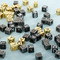 Manufacturer Fashion 26 English Letter Pendant Personalized Stainless Steel Square Bead DIY Bracelet Jewelry Accessories