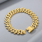Hip Hop Personalized Stainless Steel Thick Diamond Classic Cuban Chain Men's and Women's Bracelet Necklace