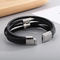 Jewelry Wholesale Stainless Steel Nails Creative Multi-Layer Woven Leather Bracelet
