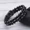 Men's Punk Style Stainless Steel Creative Skull Woven Leather Bracelet Accessory