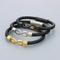 European and American Fashion Stainless Steel Creative 8-Shaped Accessory Men's Woven Leather Rope Bracelet