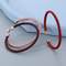 Jewelry Wholesale Niche Design Ins Style Stainless Steel C-Shaped Open Woven Leather Bangle