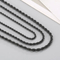 Hip Hop Fashion Black Plating Stainless Steel Unisex Twist Necklace