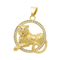 Personalized Rhinestone-Encrusted Animal Pendant, Hip-Hop Style Luxury Green, Red, and White-Eyed Tiger Stainless Steel Men's Pendant