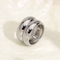 Vintage Ins Double Circle Polished Ring Stainless Steel Ring Women Jewelry Wholesale