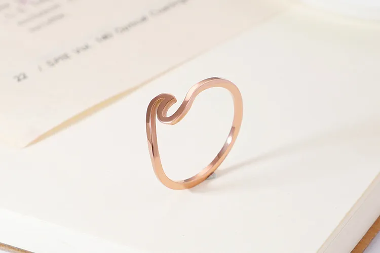 Geometric Niche Design Stainless Steel Jewelry Simple Ring