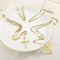 Stainless Steel Niche Design Cross Retro Beaded Necklace Clavicle Chain for Women