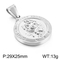 Komi Saint Benedict Christian Stainless Steel Disc Necklace Priest Exorcist Pendant