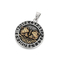 Nordic Viking Mythical Battle Axe Crow Totem Accessory Retro Mighty Double Wolf and Crow Stainless Steel Men's Pendant