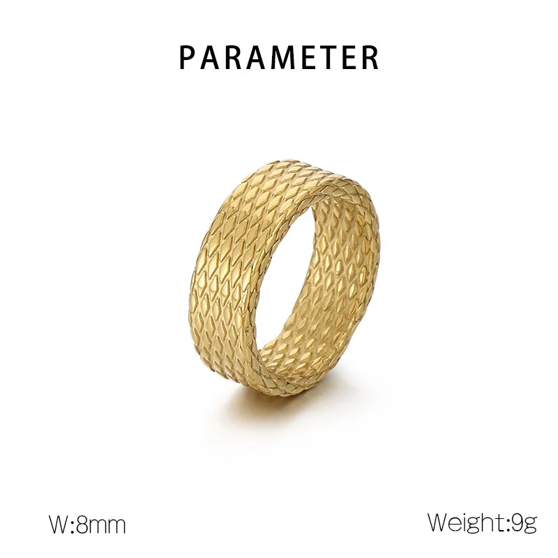 Men's Stainless Steel Jewelry Diamond Patterned Ring Suitable for Daily Wear