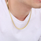 Flat Nk Cuban Chain Stainless Steel Men's and Women's Jewelry Necklace