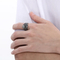 Retro Trendy Ghost Head Ring Punk Style Skull Texture Stainless Steel Men's Ring