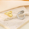 Trendy Irregular Flat Stainless Steel Ring for Hip-Hop Style