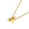 Stainless Steel 18K Gold-Plated Creative Diamond Studded 26 Uppercase English Letters Fashionable Collarbone Necklace