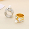 Wholesale Fashion Stainless Steel Creative Geometric Diamond Inlaid Multi Style Rings