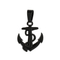 Stainless Steel Boat Anchor Pendant Necklace, Trendy Men's Personalized Retro Cross Jewelry