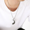 Gothic Style Dark Crescent Rose Pendant Punk Retro Personality Skull Moon Stainless Steel Men's Pendant