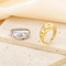 Colorful Diamond-Encrusted Stainless Steel Star Ring for Fashion