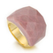 18K Gold Plated Women's Colorful Natural Stone Statement Ring