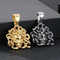 European and American Hipster Snake Woman Head Ornament, Vintage Personalized Ancient Greek Gorgon Stainless Steel Men's Pendant