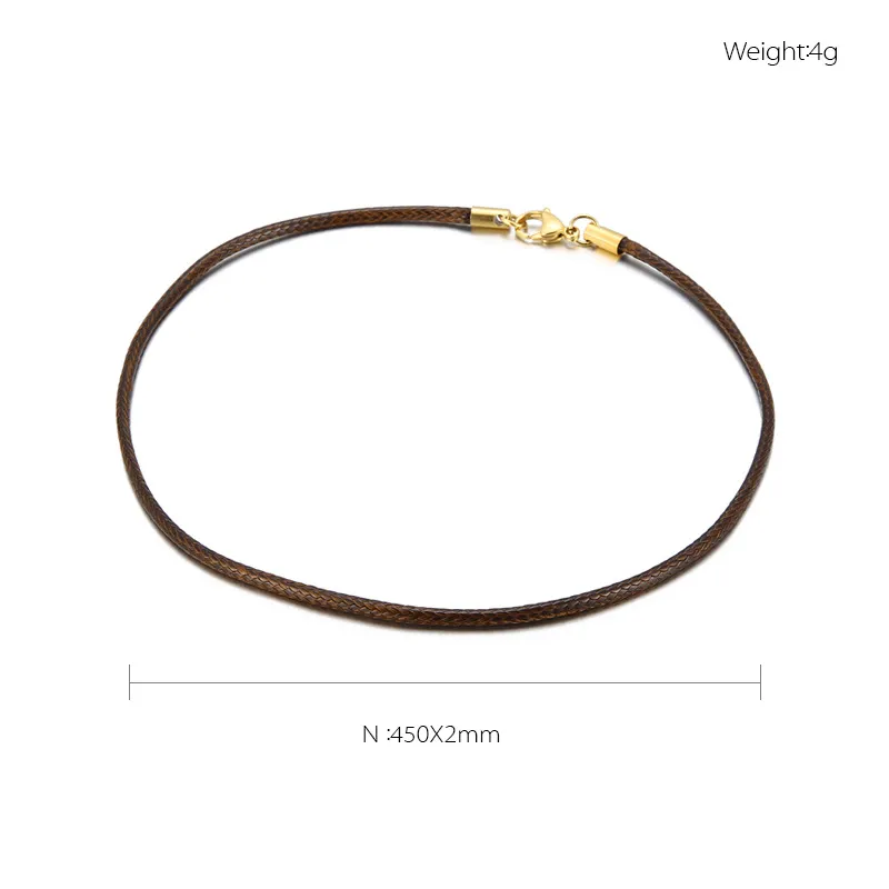 Simple and Fashionable Men's and Women's Leather Rope Single Chain with 450mm Leather Necklace Wholesale