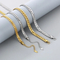 Men's Korean Style Minimalist Engraved Chain Necklace Without Pendant, Trendy, Stainless Steel, Couple's Matching Chain