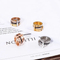 Creative Trendy Unisex Stainless Steel Epoxy Resin Combined Diamond-Embedded Roman Numeral Ring