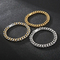 Electroplating Multi-Color Four Sided Ground Whip Chain Necklace Stainless Steel Men's Jewelry