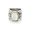 Trendy Fashion Contrast Color Ring Retro Irregular Ins Diamond-Embedded Stainless Steel Rings