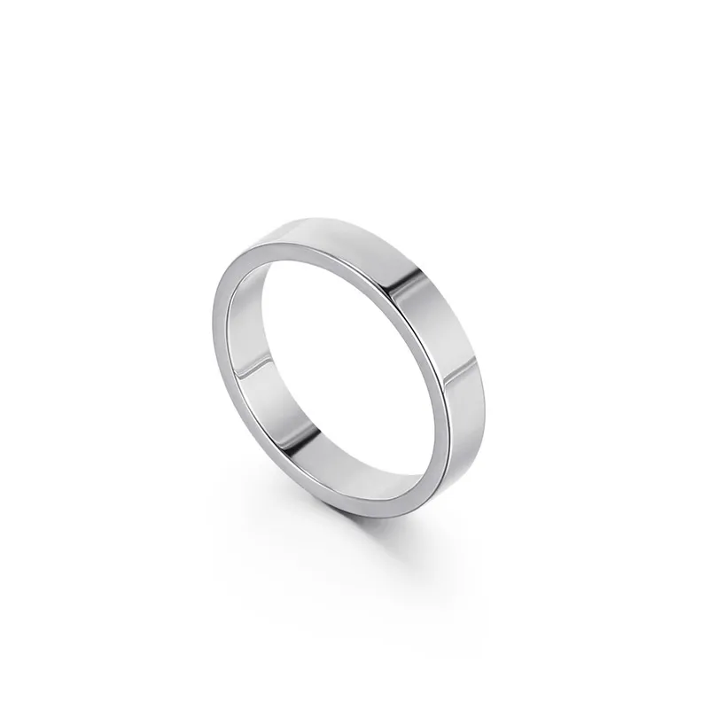 Fashion Niche High-End Stainless Steel Smooth Surface Ring Wholesale for Couples' Rings