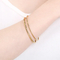 European American Fashion Polished Round Wire Stainless Steel Bracelet DIY Stackable Bangle