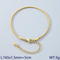 Stainless Steel Round Snake Chain Bracelet, Simple Jewelry Suitable for Daily Wear